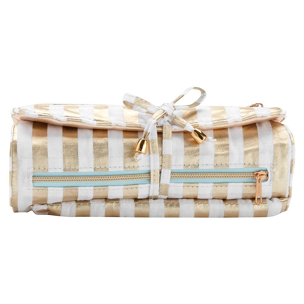 Shine On Jewelry Roll, Gold Stripe