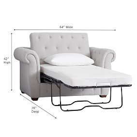 Chesterfield Chair & Half Sleeper (64&quot;)