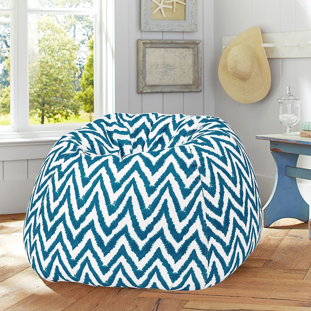 Dark Pool Tie Dye Chevron Beanbag