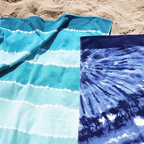 Tie-Dye Stripe Beach Towel, Pool