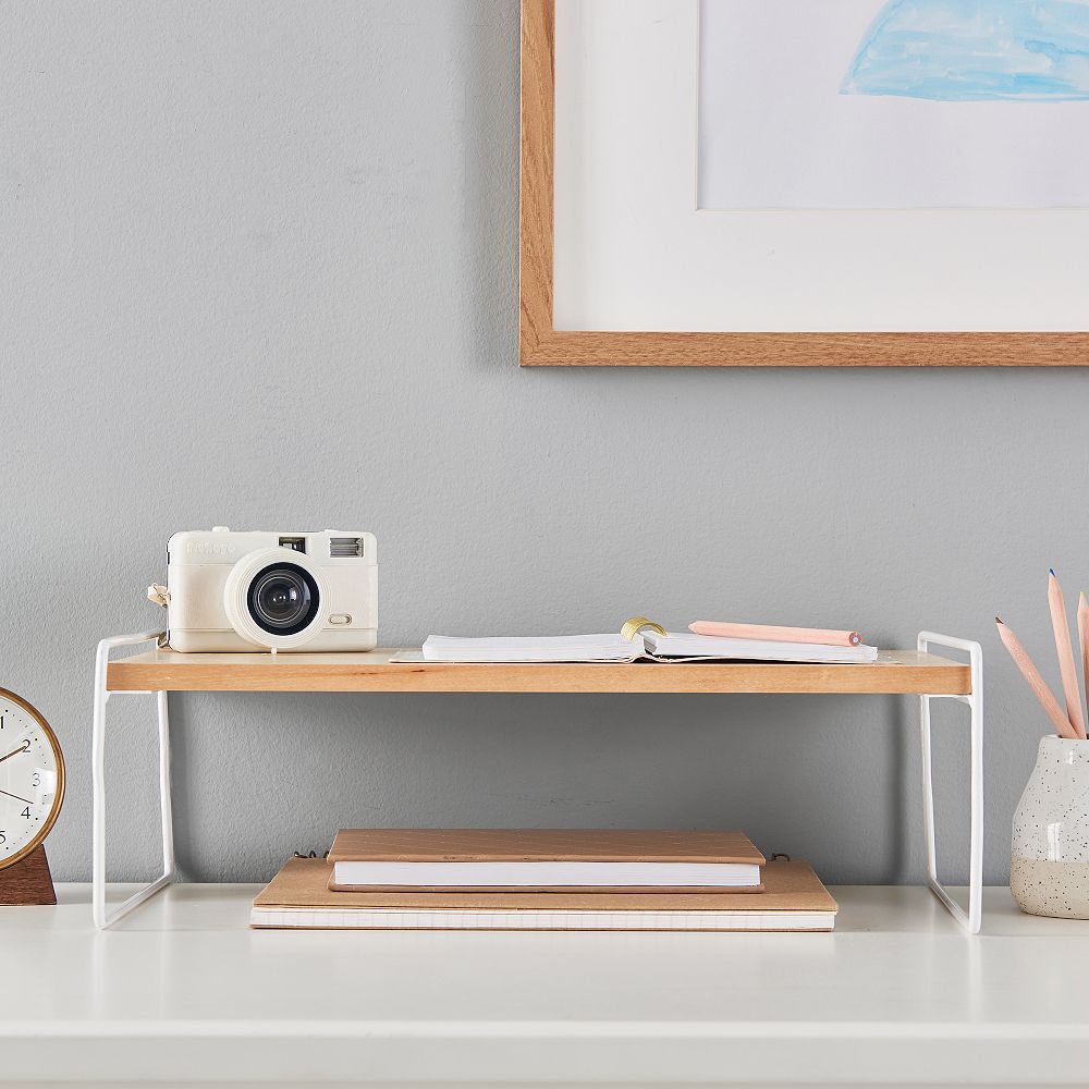 Wood And Metal Desk Riser
