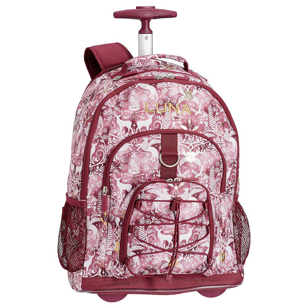 Harry Potter&#8482; Gear-Up Magical Damask Rolling Backpack, Burgundy