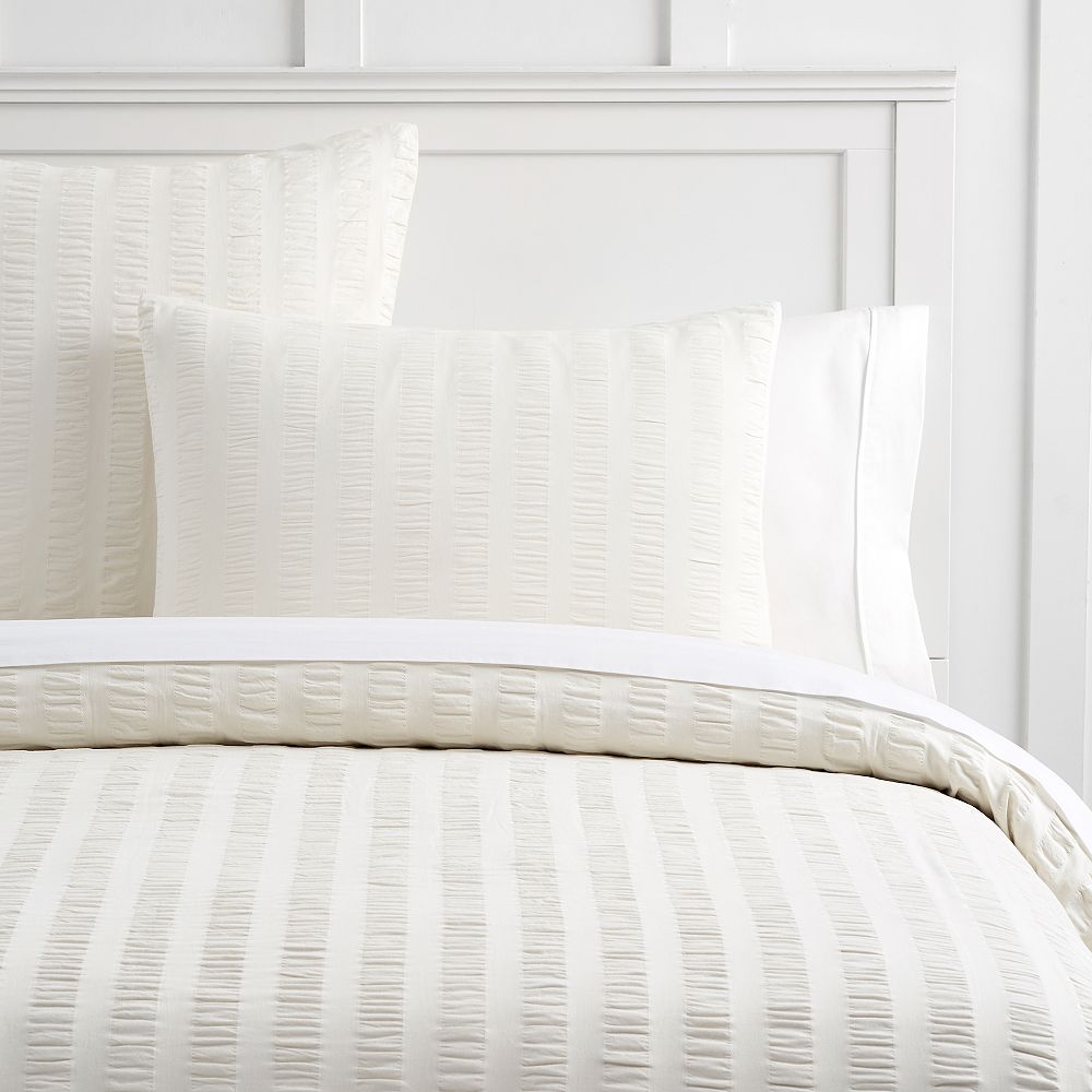 Sadie Seersucker Organic Duvet Cover