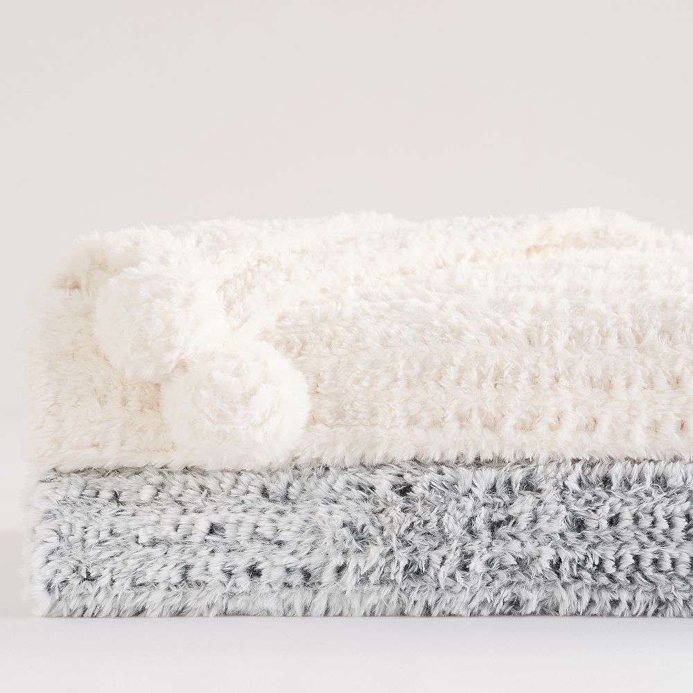 Faux-Fur Rabbit Throw