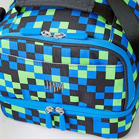 Gear-Up Neon Pixel Dual Compartment Lunch Bag