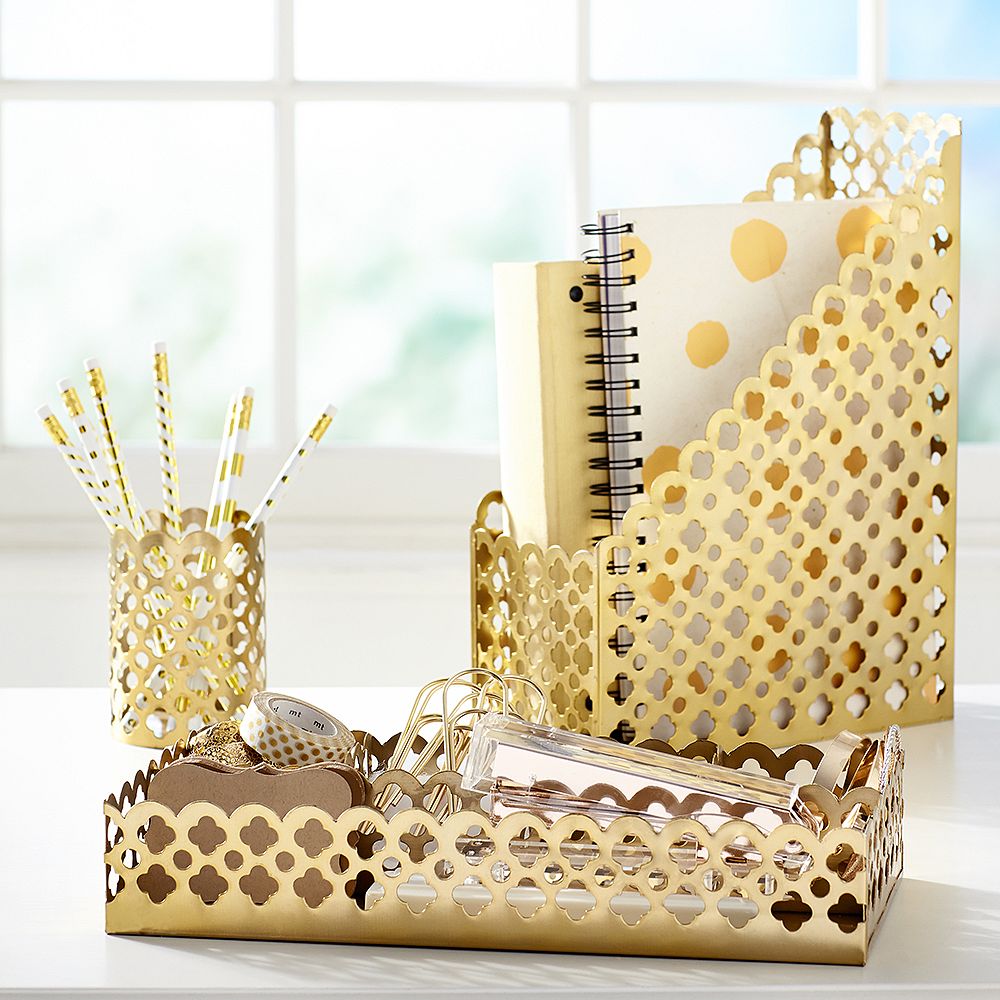 Golden Glam Desk Accessories