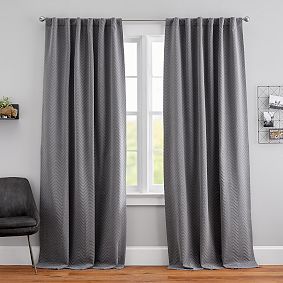 Zig-Zag Washed Blackout Curtain