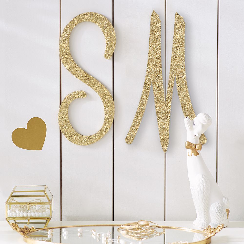 Glitter Wood Letters