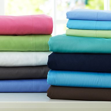 PBteen Classic Essential Sheeting, Twin/Twin XL, Fitted, Mint