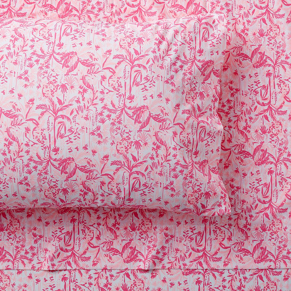 Lilly Pulitzer In The Swing Of Things Sheet Set, Twin/Twin XL, Hotty Pink