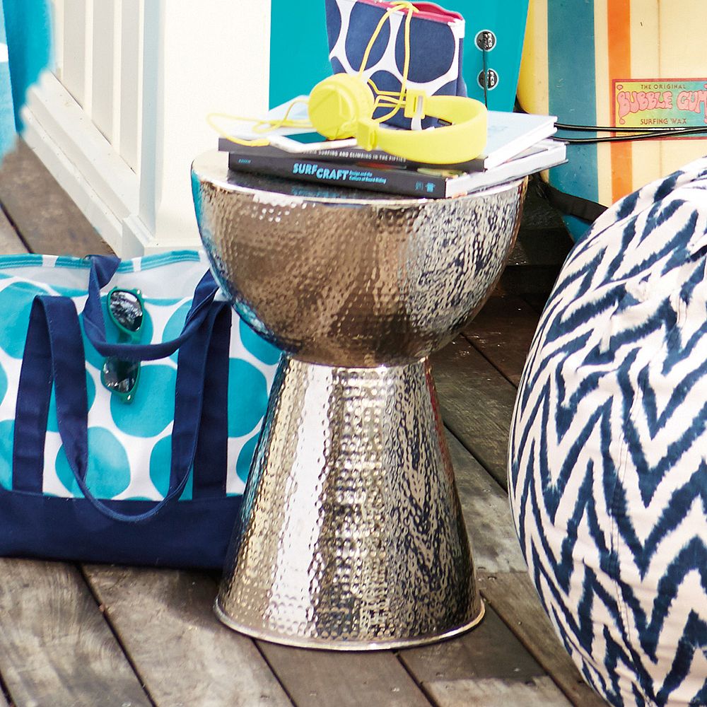 Hammered Metal Occasional Table