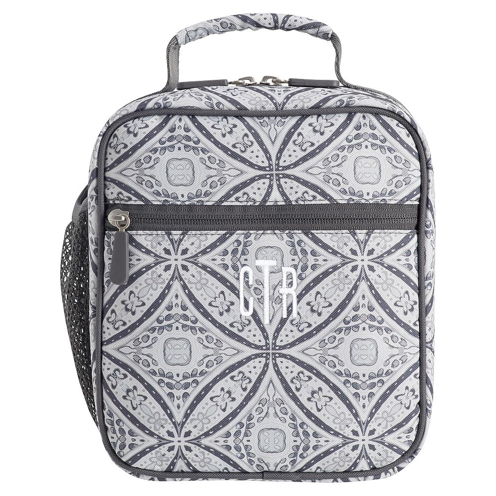 Gear-Up Charcoal Preppy Rings Classic Lunch Bag