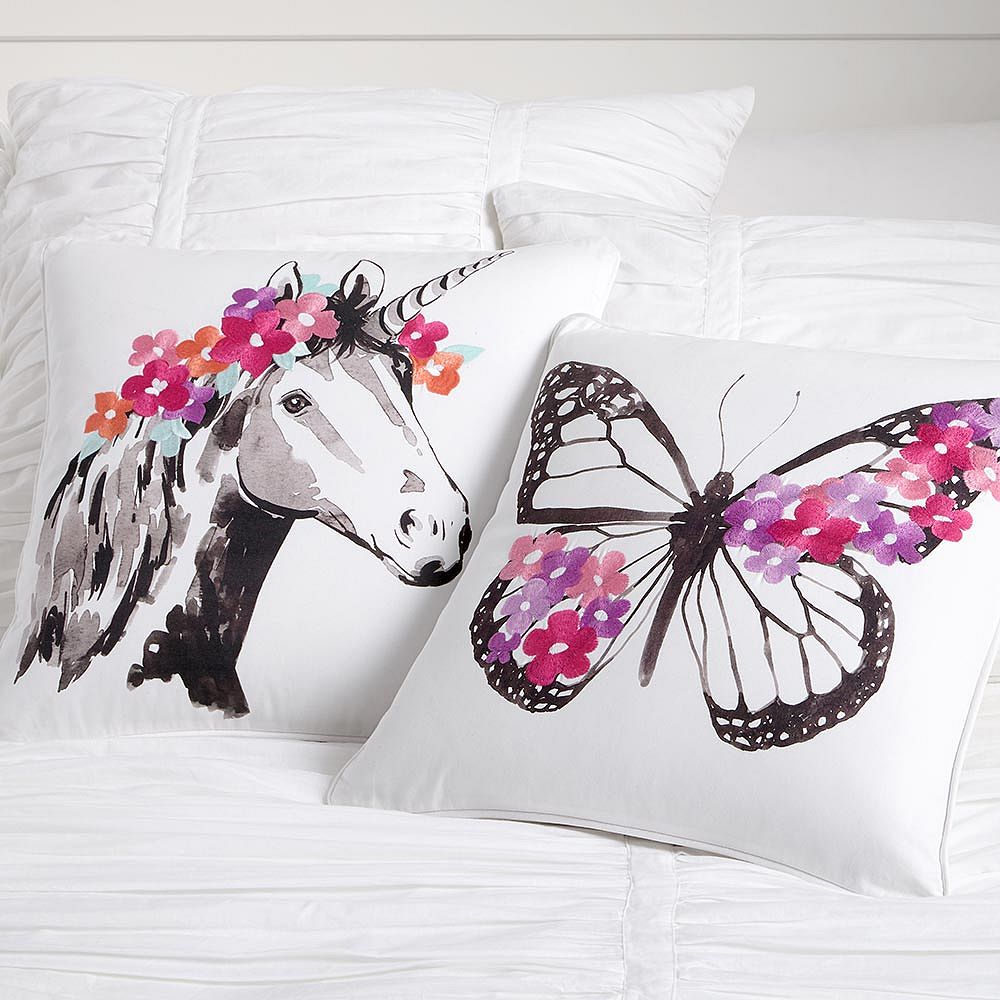 Embroidered Whimsy Pillow Covers