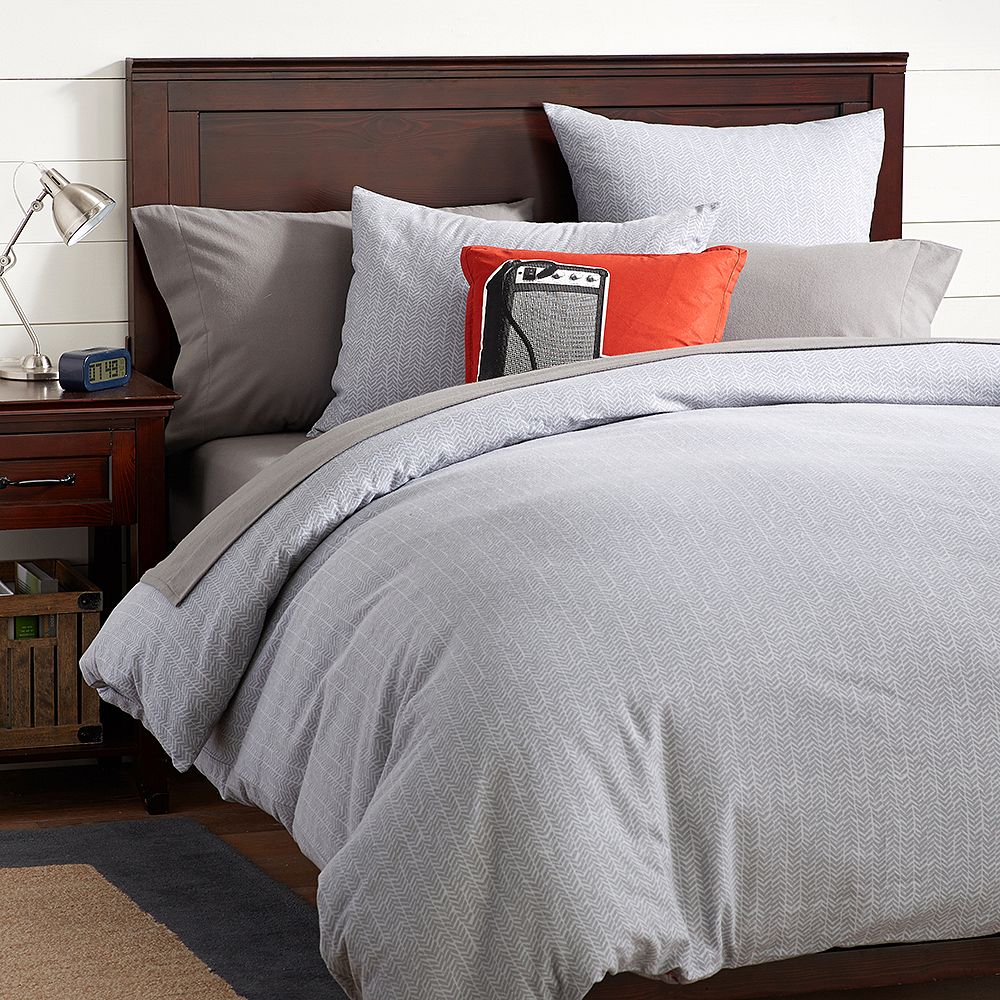Herringbone Flannel Duvet Cover