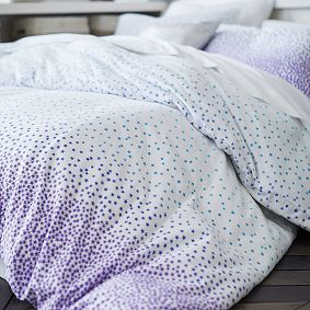 Cascading Stars Organic Flannel Duvet Cover