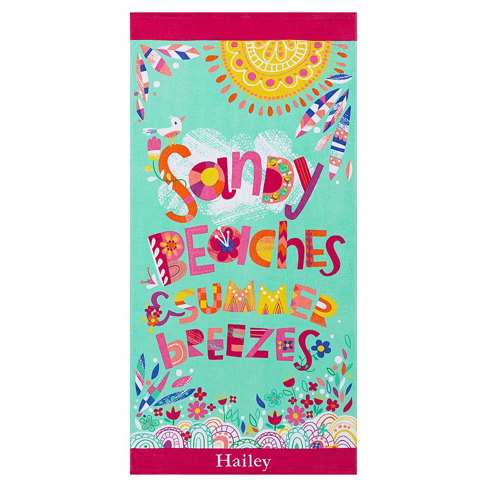 Sandy Beaches And Summer Breezes Beach Towel