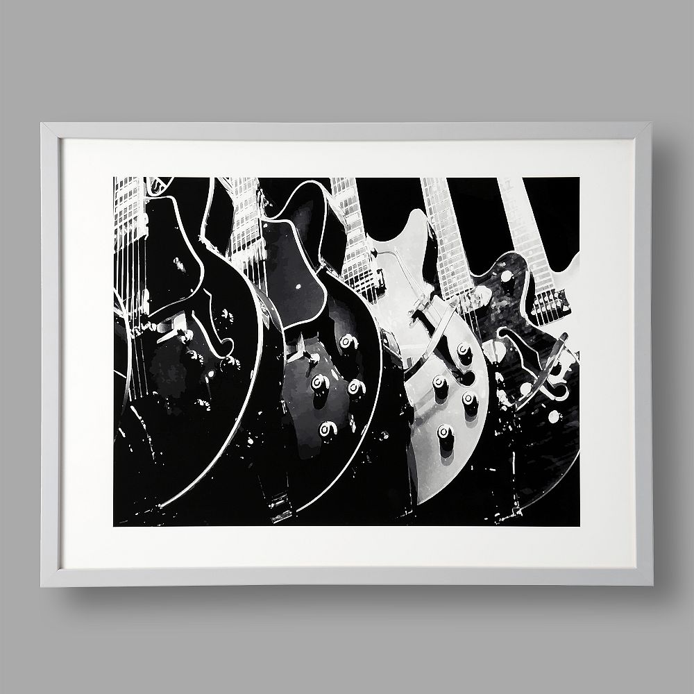 Minted&#174; Guitars, Monochrome Framed Art by A. Ruediger