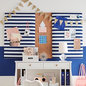 Stripe Pin-It Pinboard, Navy