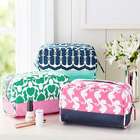 Cape Cod Sleepover Toiletry Bag, Pink Seahorse