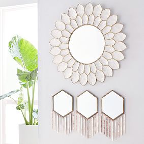 Capiz Flower Mirror