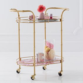 Lilly Pulitzer Bamboo Beauty Cart