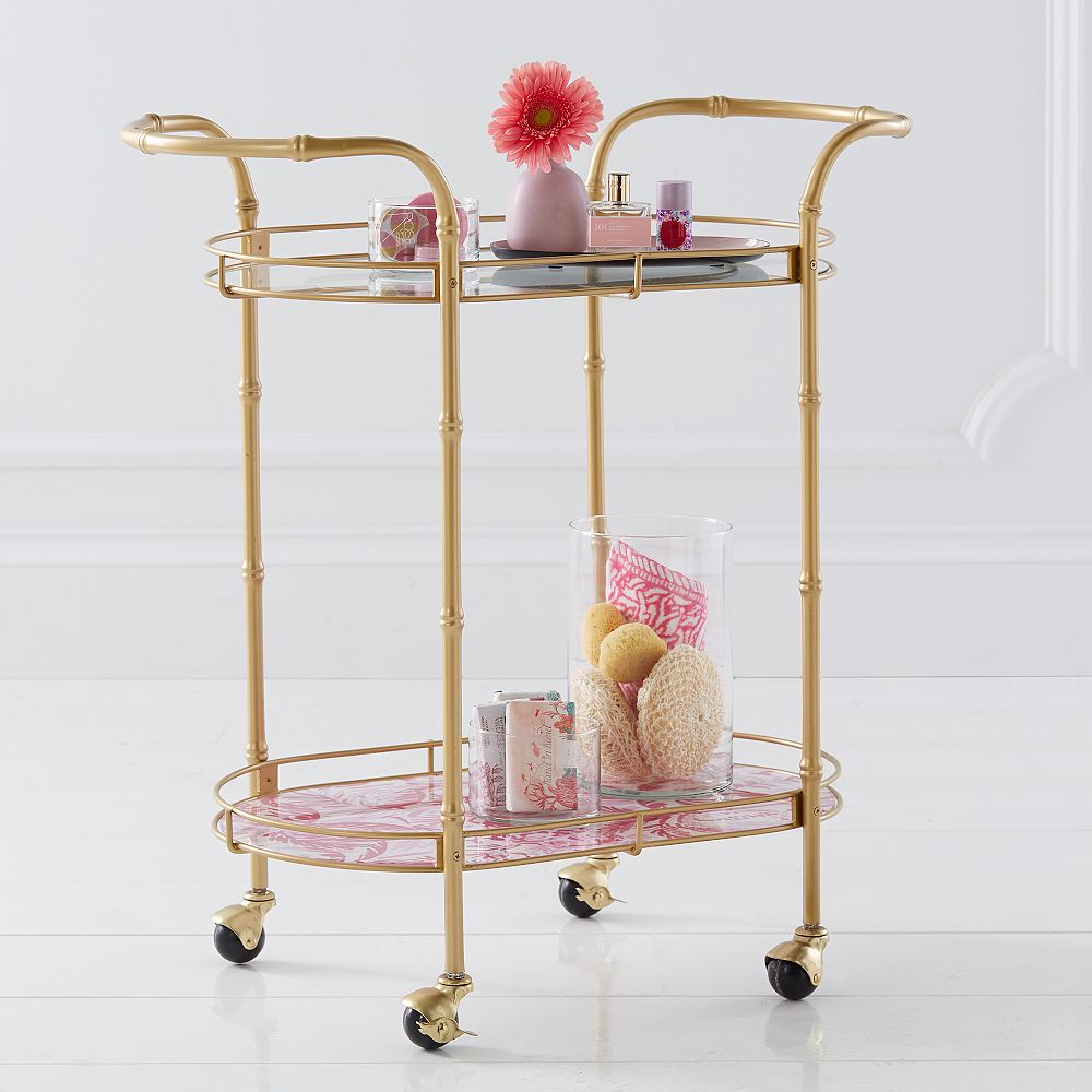 Lilly Pulitzer Bamboo Beauty Cart