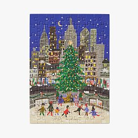 Rifle Paper Co. Holiday On Ice 100 Piece Mini Puzzle