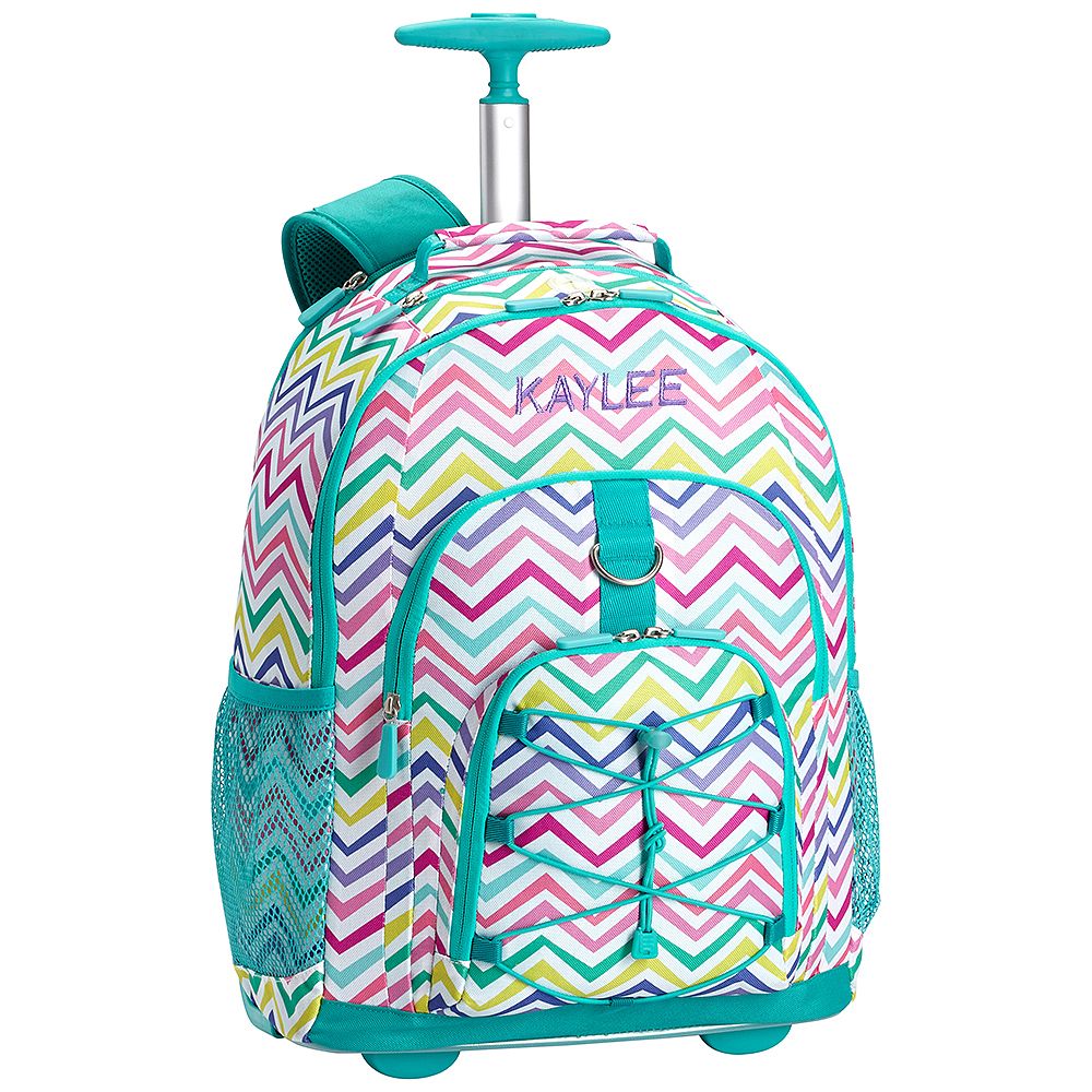 Gear-Up Multi Chevron Print Rolling Backpack
