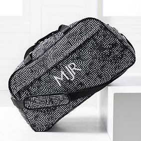 Jet-Set Black/White Circuit Duffle Bag
