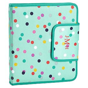 Gear-Up Mint Confetti Multi Dot Homework Holder
