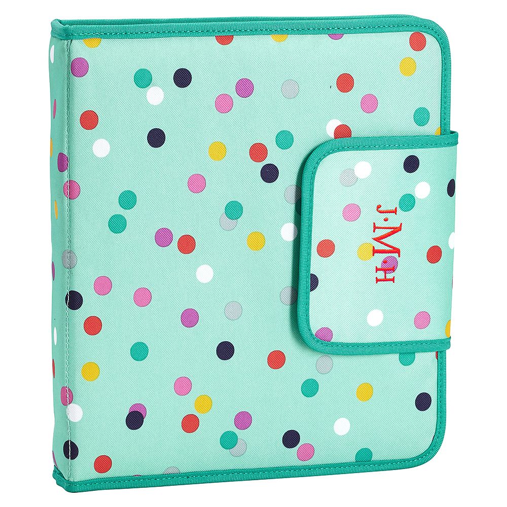 Gear-Up Mint Confetti Multi Dot Homework Holder