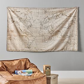 Vintage Atlas Tapestry