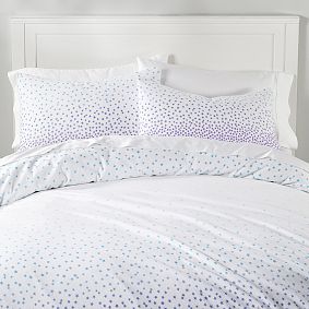 Cascading Stars Organic Flannel Duvet Cover