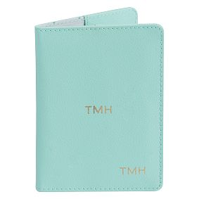 Classic Leather Passport Cover, Pool