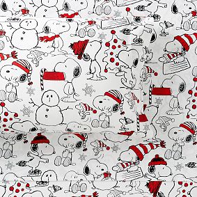 Peanuts&#174; Holiday Organic Flannel Sheet Set