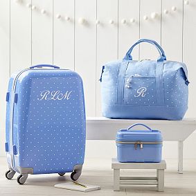 Hard-Sided Periwinkle Pin Dot Carry-On Spinner