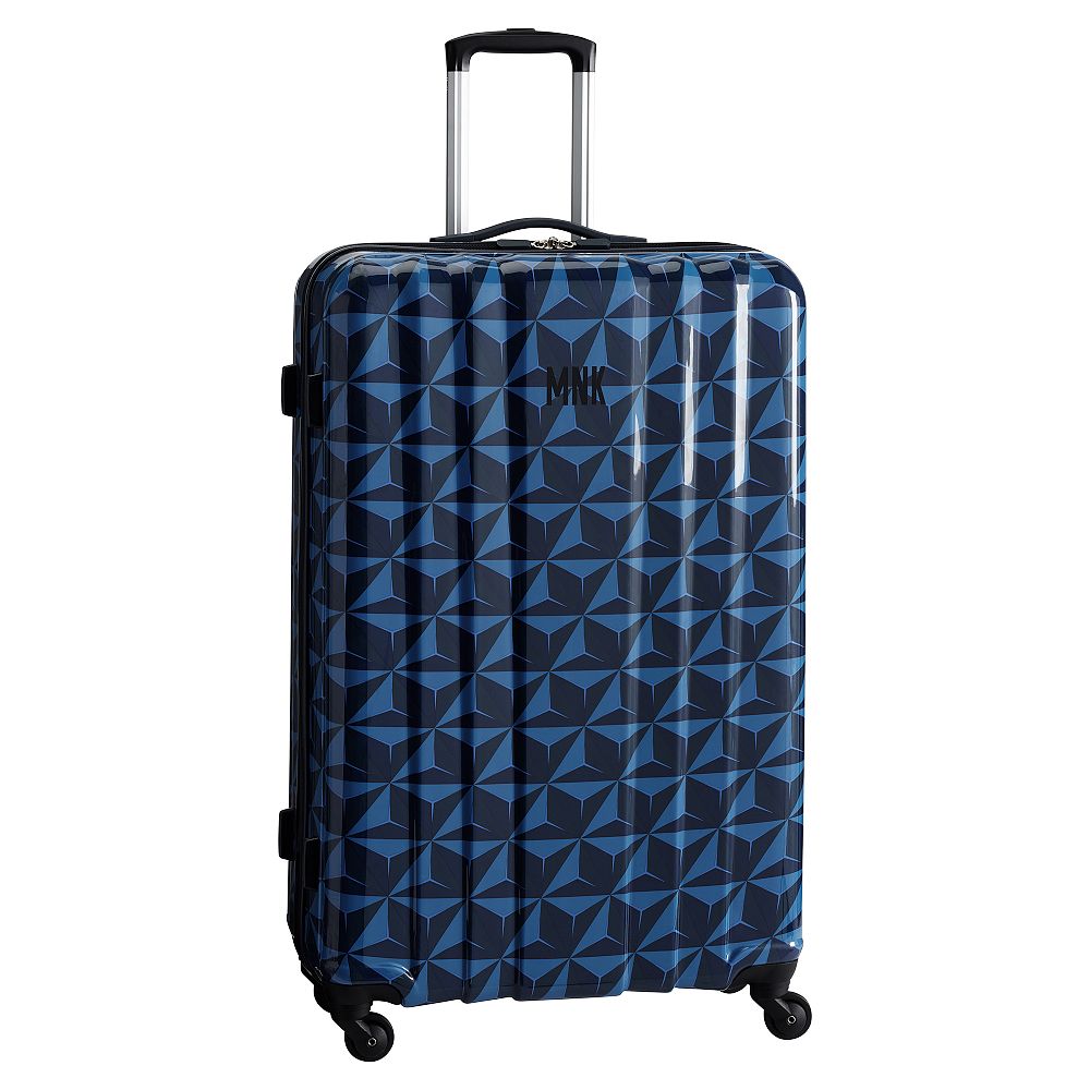 Channeled Hard-Sided Blue Pinnacle Checked Spinner