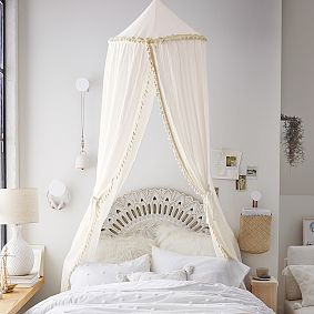 Fabric Canopy with Tassels