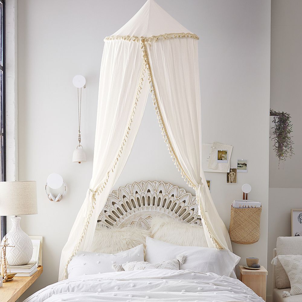 Fabric Canopy with Tassels