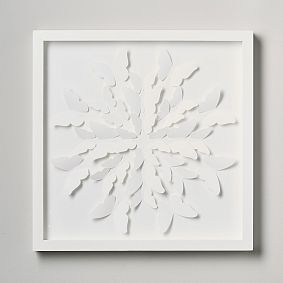 Folded Butterfly Framed Art, 25&quot;x25&quot;