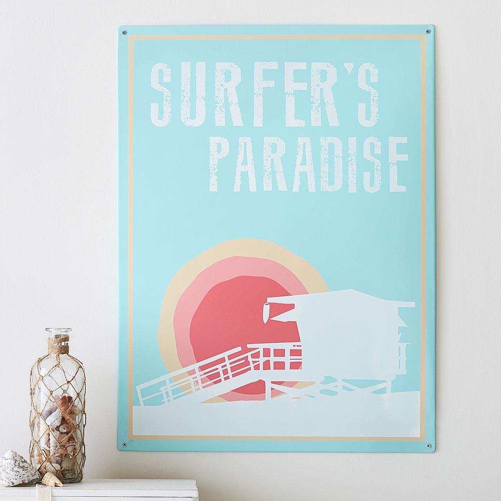 Surfer's Paradise Metal Sign