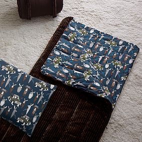 Chamois Sleeping Bag + Pillowcase, Brown