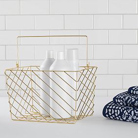 Gold Wire Extra Large Bath Caddy Set