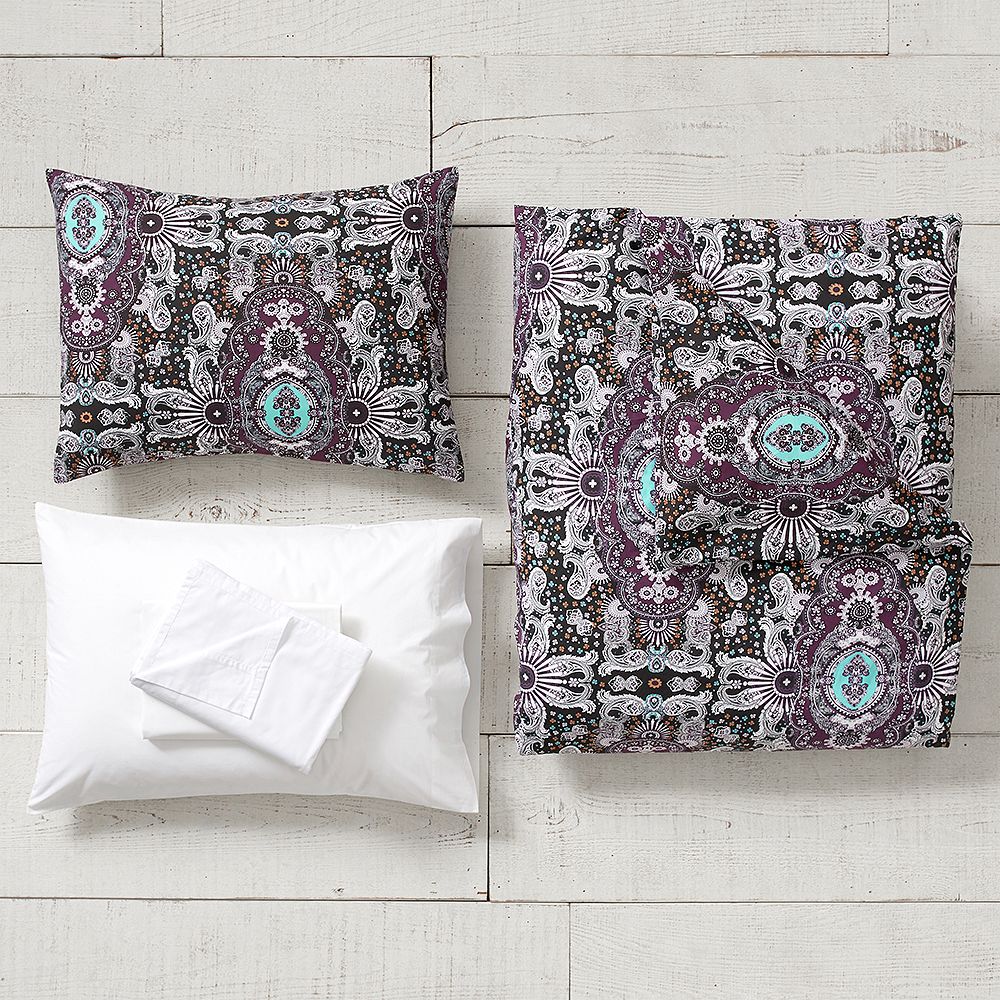 Medallion Mod Duvet Bedding Set with Duvet Cover, Duvet Insert, Sham, Sheet Set + Pillow Inserts