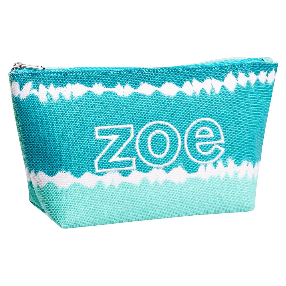 Surf Swell Beauty Pouch, Cool Tie-Dye Stripe
