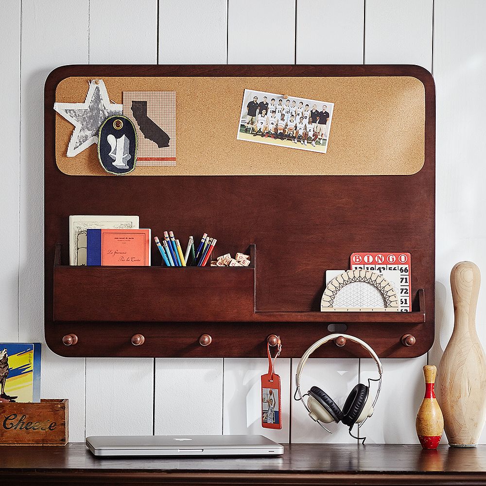 Wood Study Wall Organizer