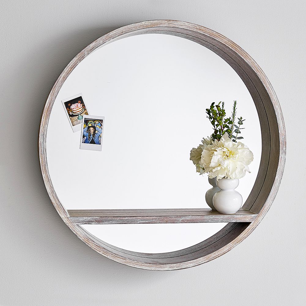 Wood Mirror Shelf