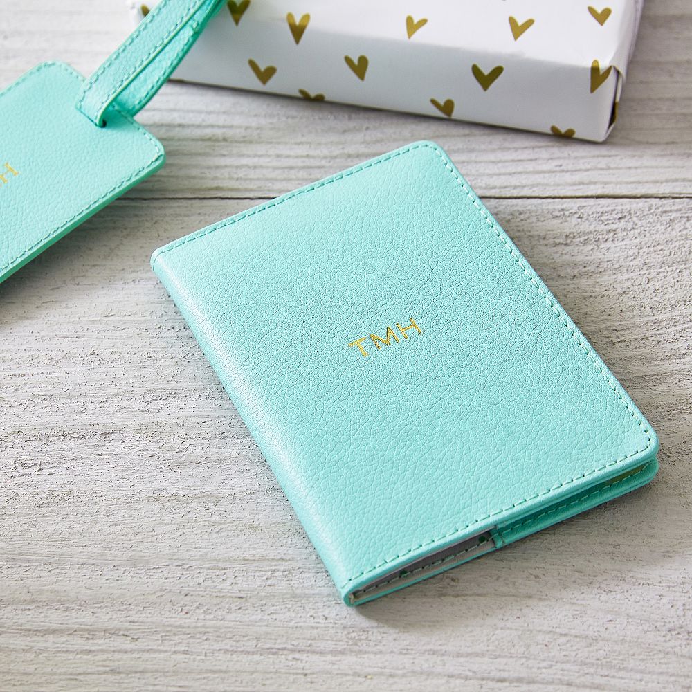 Classic Leather Passport Cover, Pool