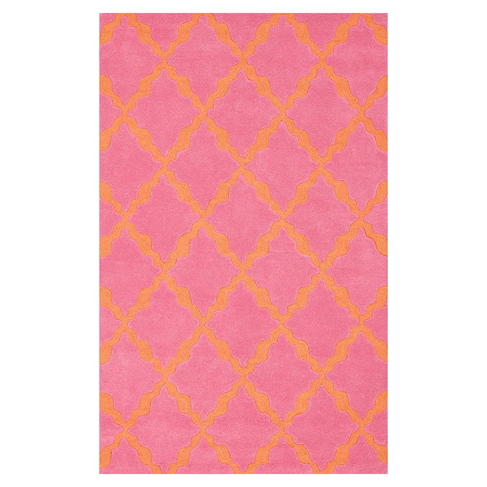 Lattice Rug, Bright Pink/Coral