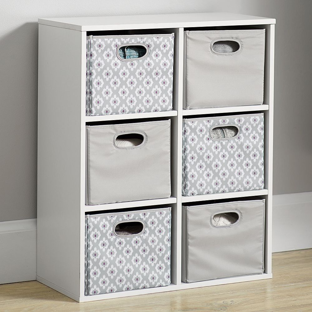 Mix-N-Match Superset Storage Bins + Frame Set, Solid &amp; Bohemian Paisley